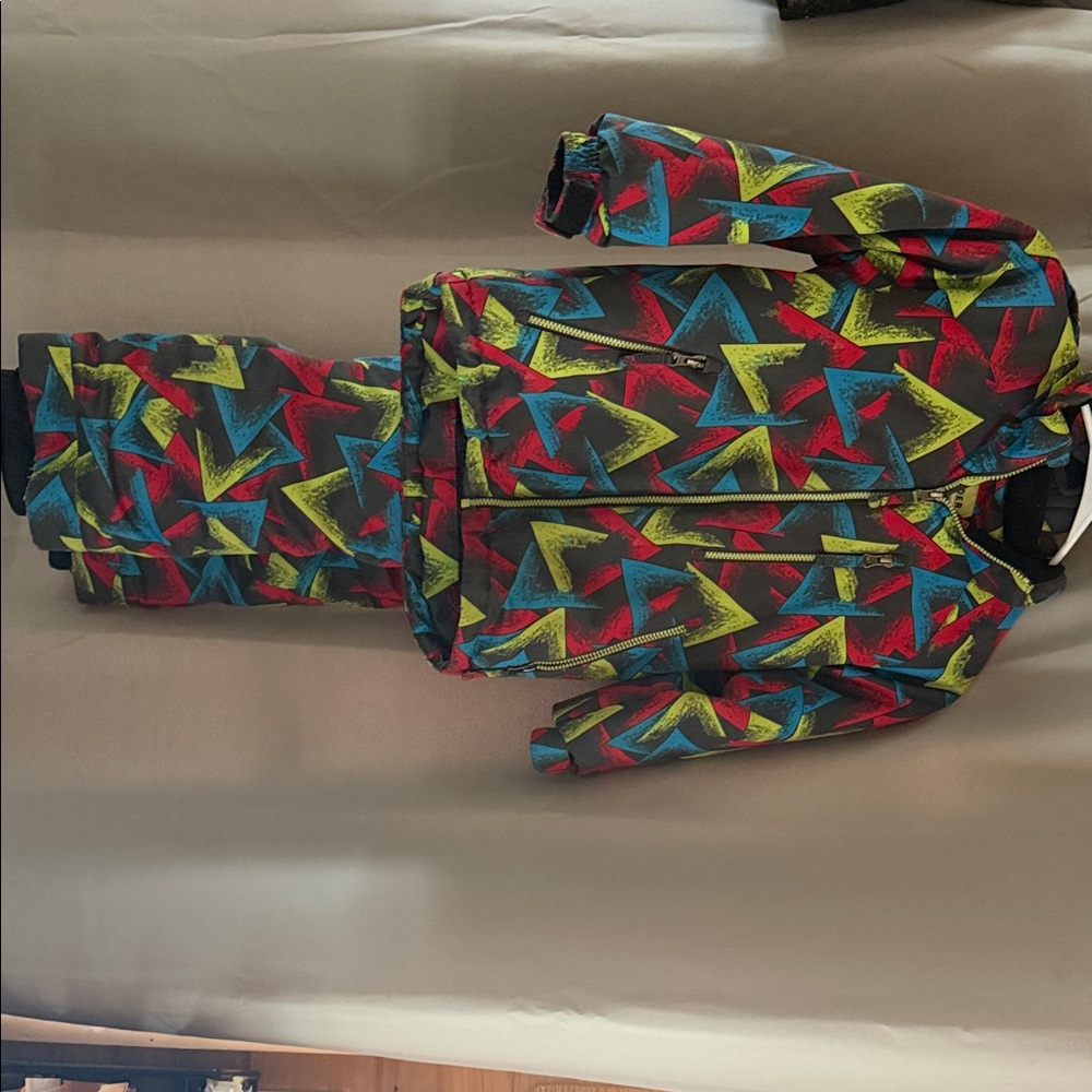 Colorful grow with you Geometric Jacket and Pants Set